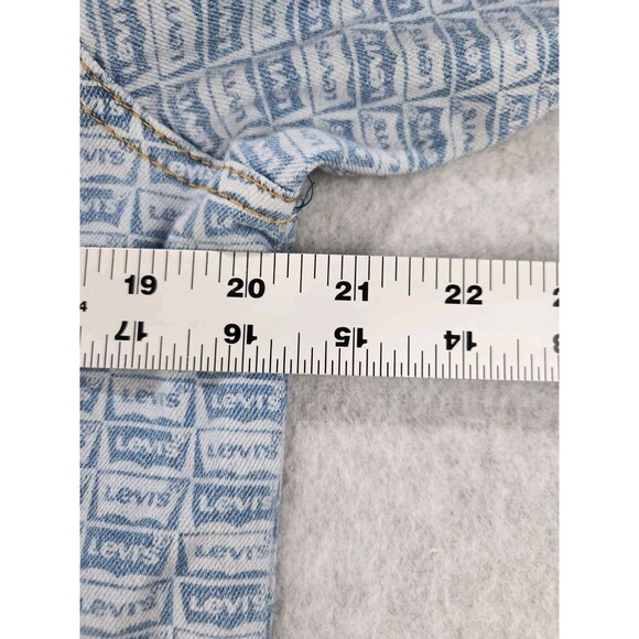 Levi Strauss Youth Blue Denim Logo Button Jacket Girls Sz 12-13 Yrs Womens Small - Picture 6 of 13